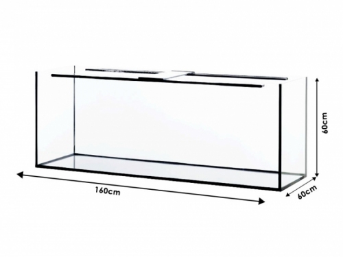 AKWARIUM 160x60x60 GLASSMAX OPTI WHITE